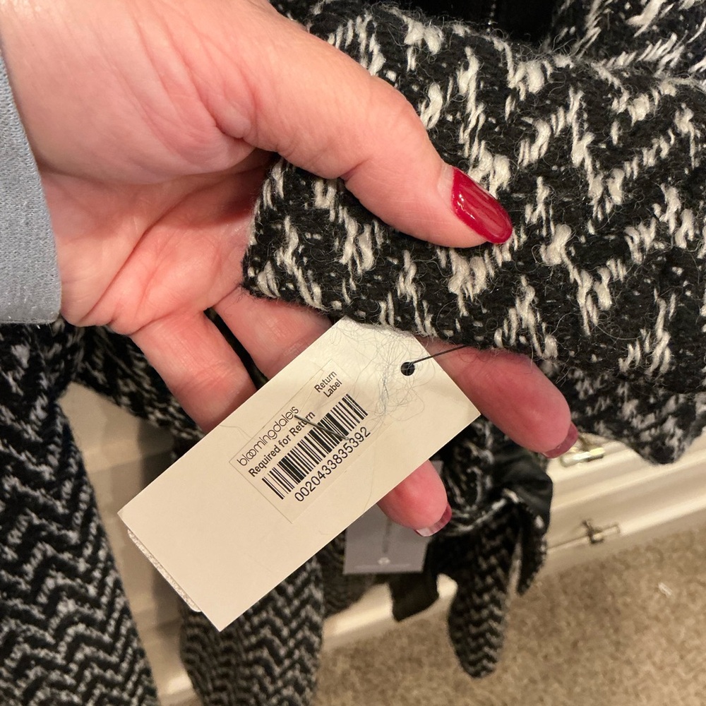 Marc New York Black and White herringbone pattern coat Brand New with Tags! - Picture 5 of 11